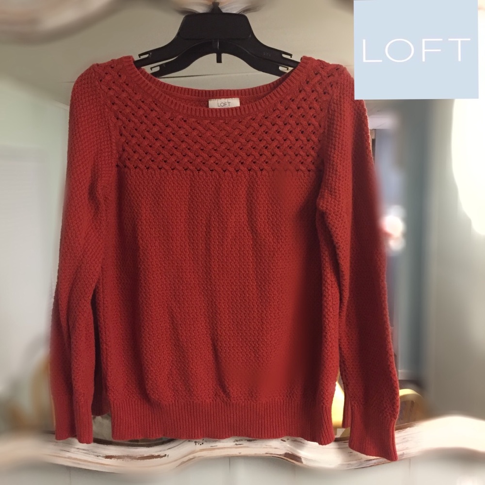 Burnt orange Loft sweater size M